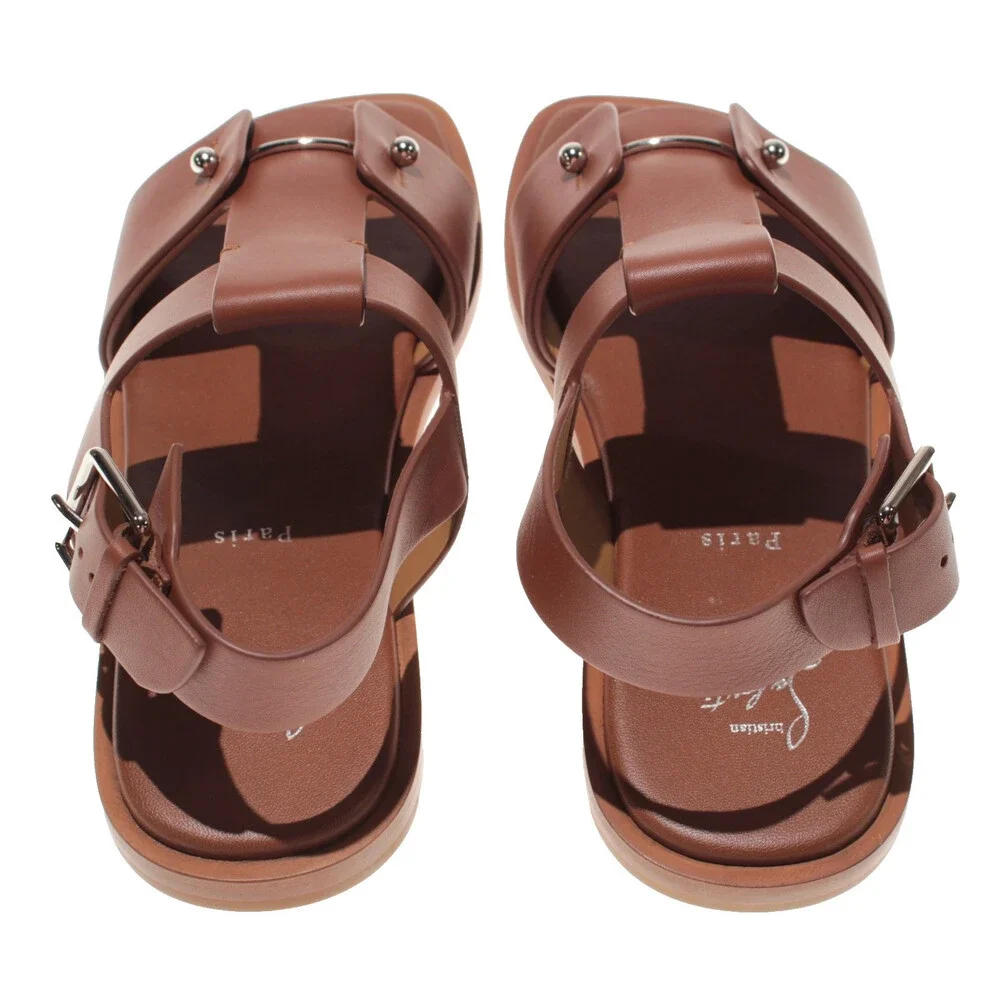 Christian Louboutin NWB Chambeliss Sandals Size 40 (US 7) in Brown Leather